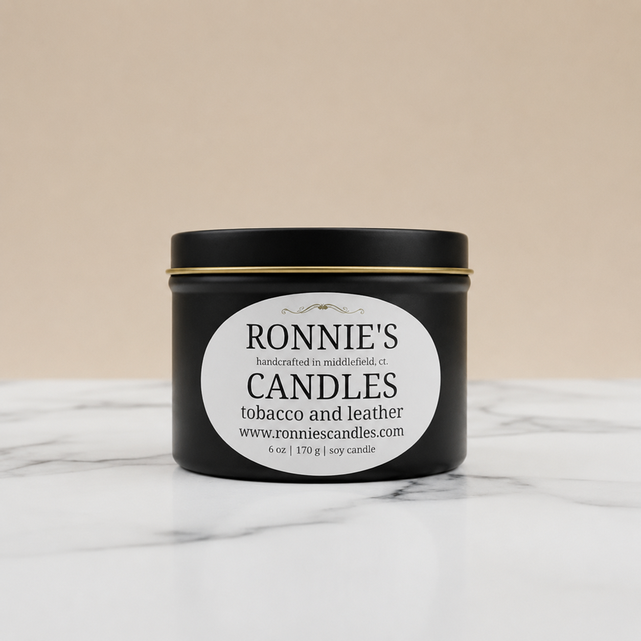 Tobacco and Leather 100% Soy Candle
