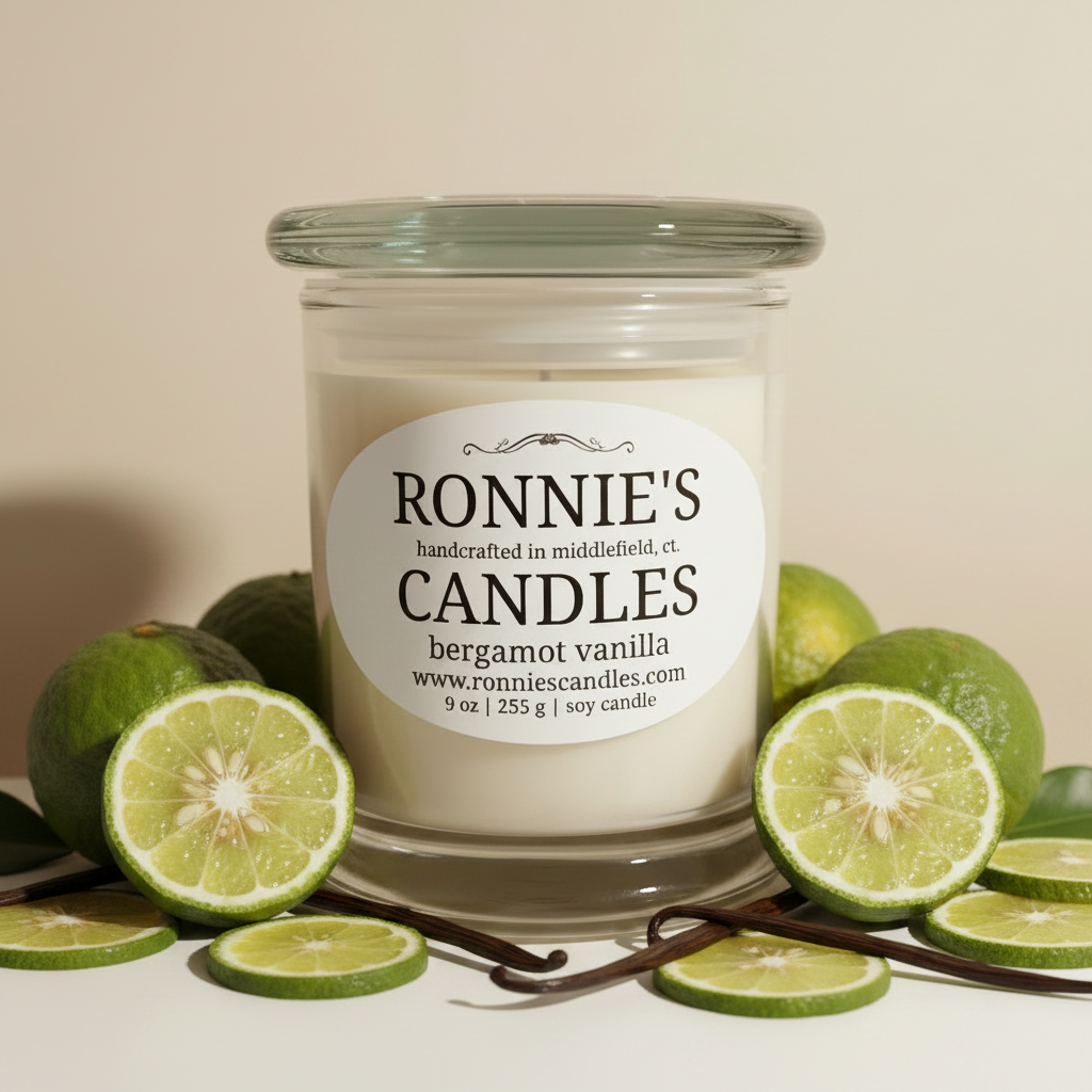 Bergamot Vanilla 100% Soy Candle