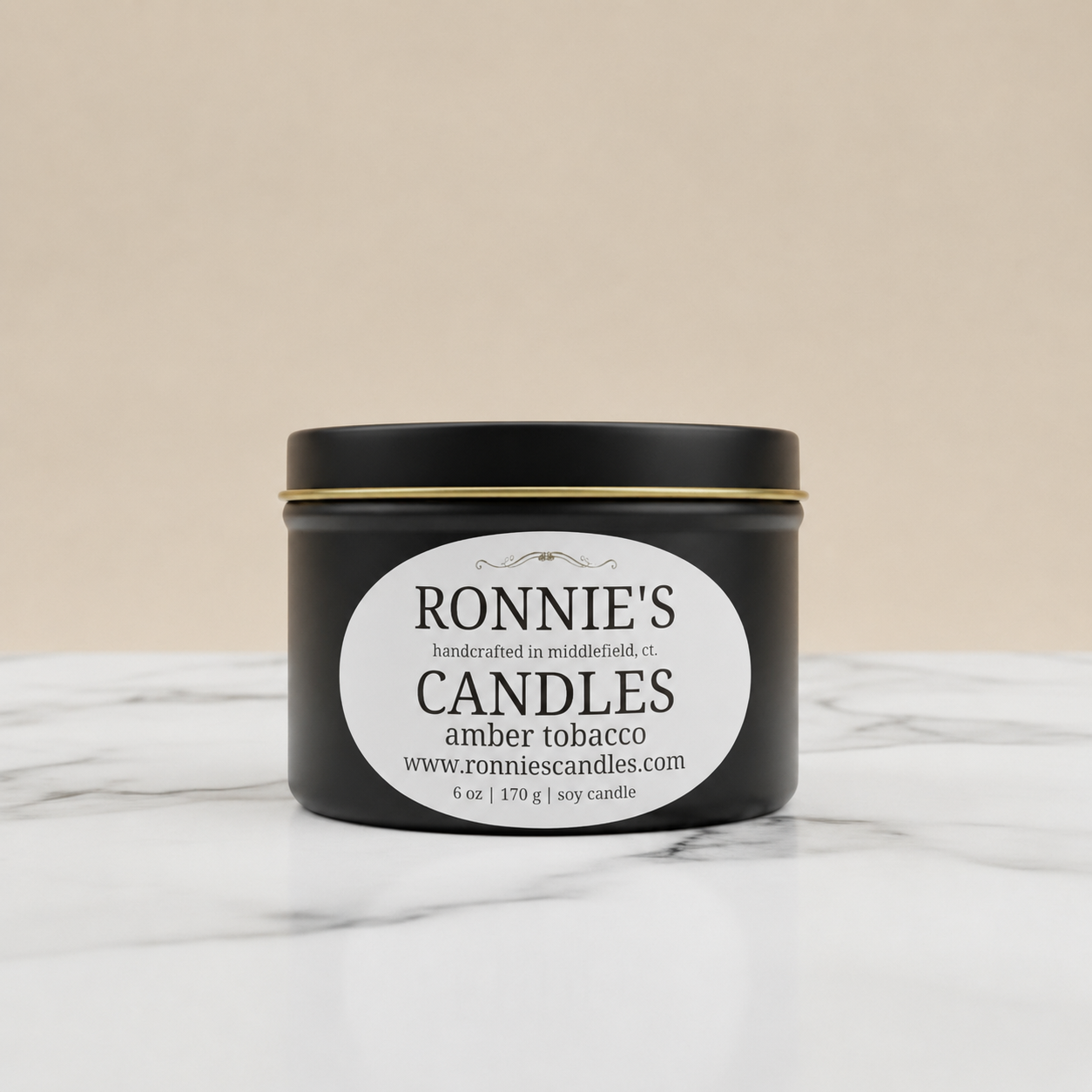 Amber Tobacco 100% Soy Candle