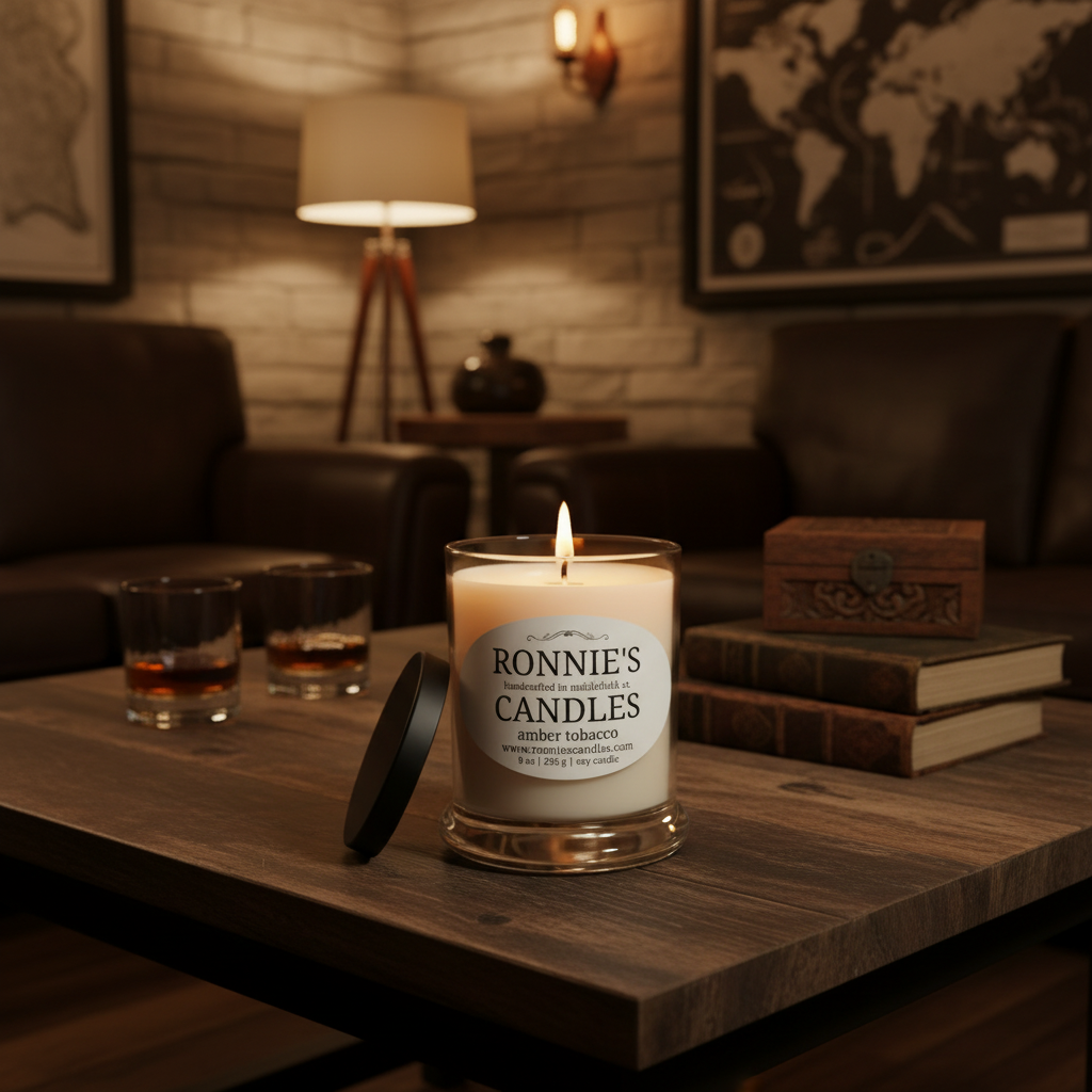 Amber Tobacco 100% Soy Candle