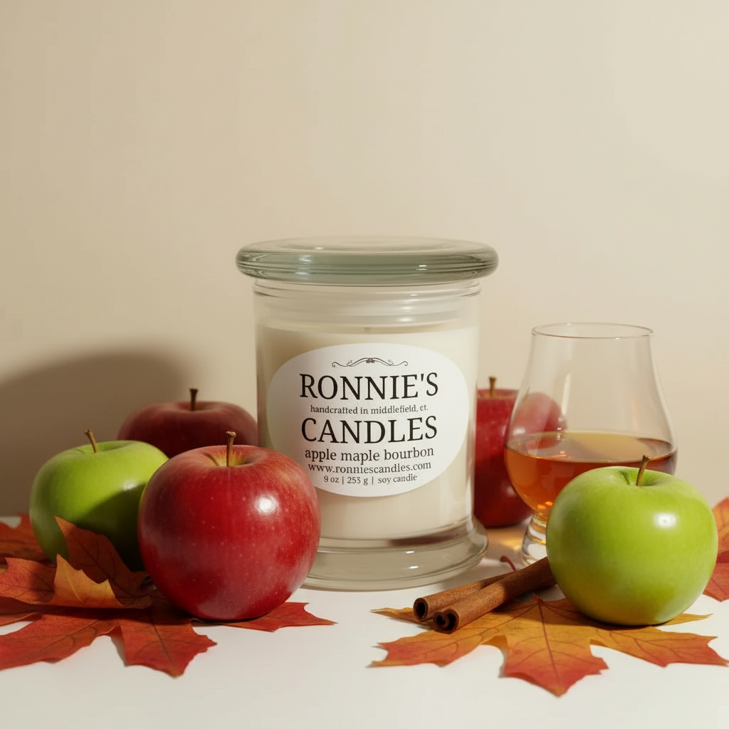 Apple Maple Bourbon 100% Soy Candle