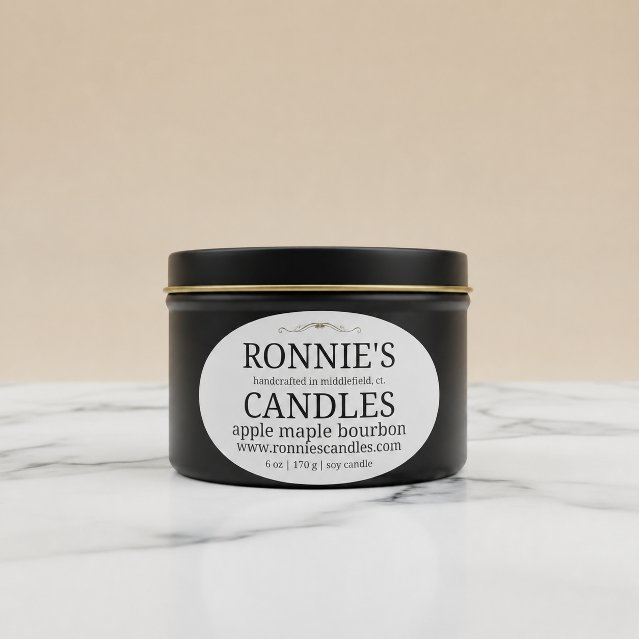 Apple Maple Bourbon 100% Soy Candle