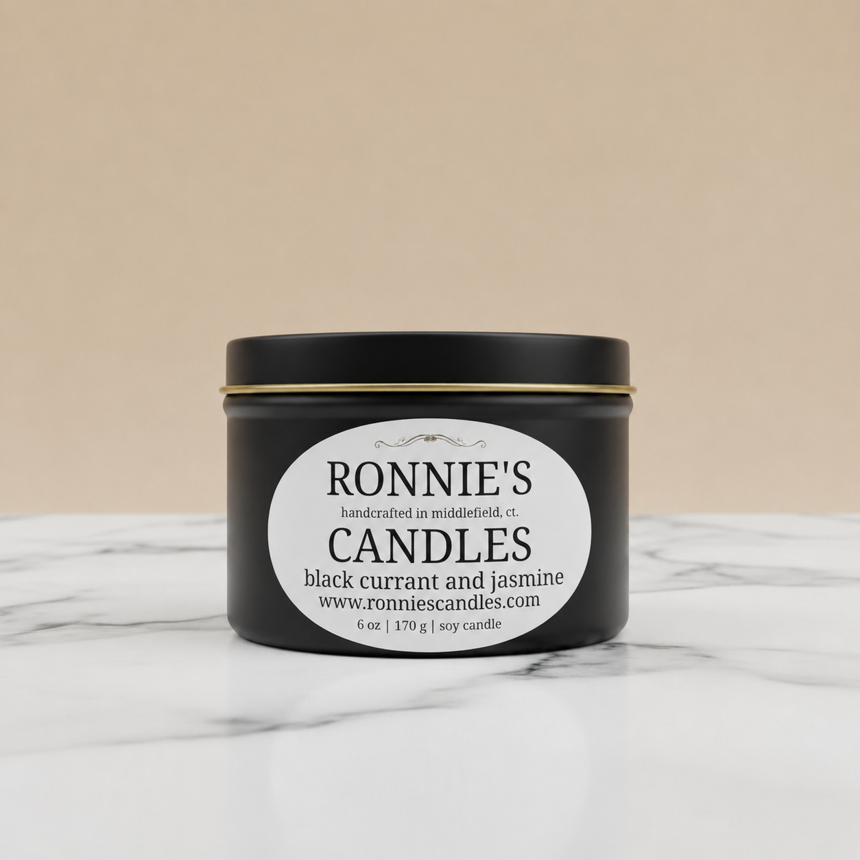 Black Currant and Jasmine 100% Soy Candle