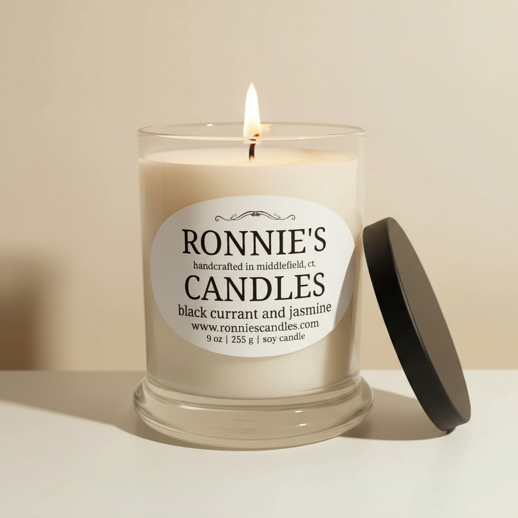 Black Currant and Jasmine 100% Soy Candle