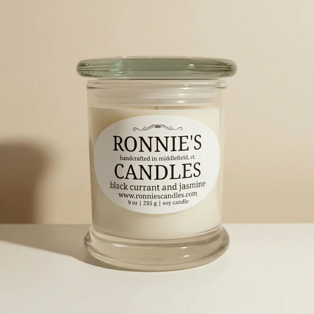 Black Currant and Jasmine 100% Soy Candle