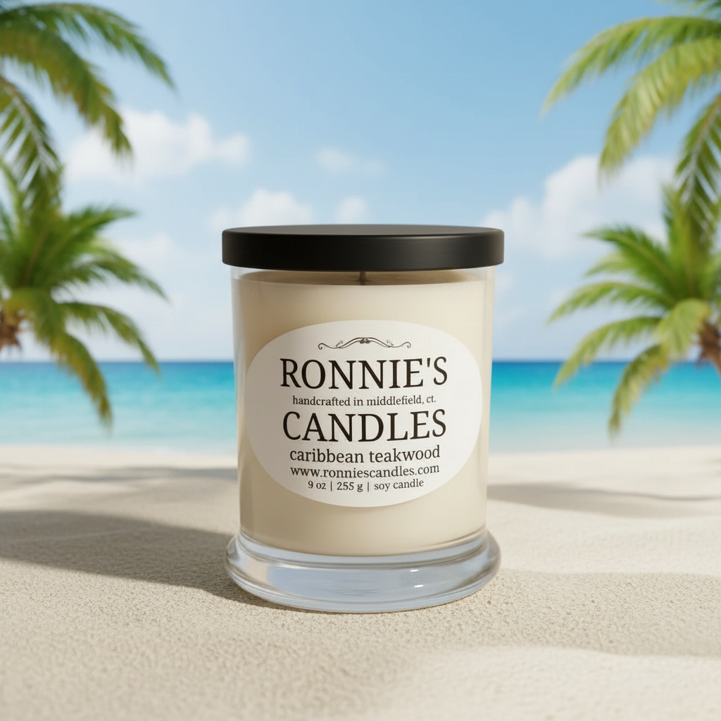 Caribbean Teakwood 100% Soy Candle