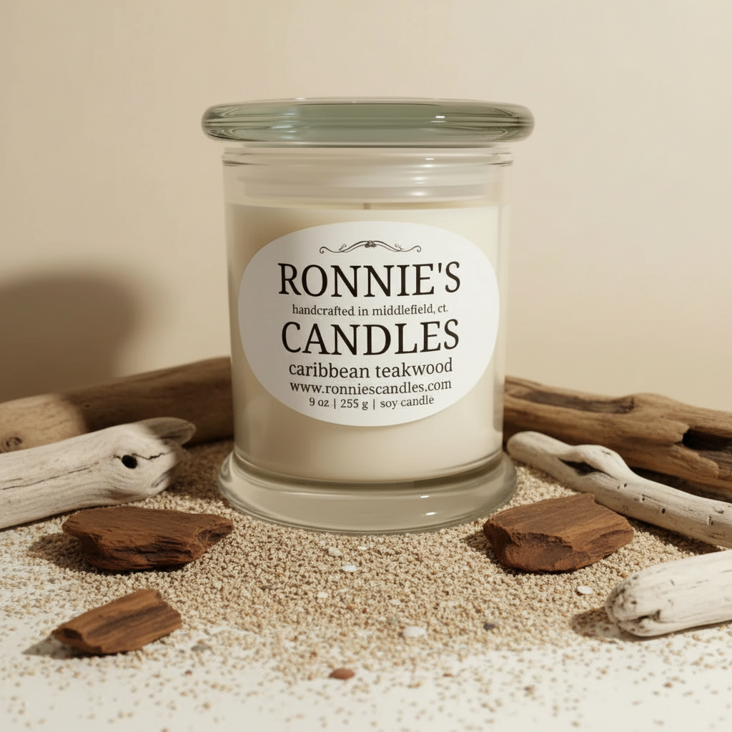 Caribbean Teakwood 100% Soy Candle