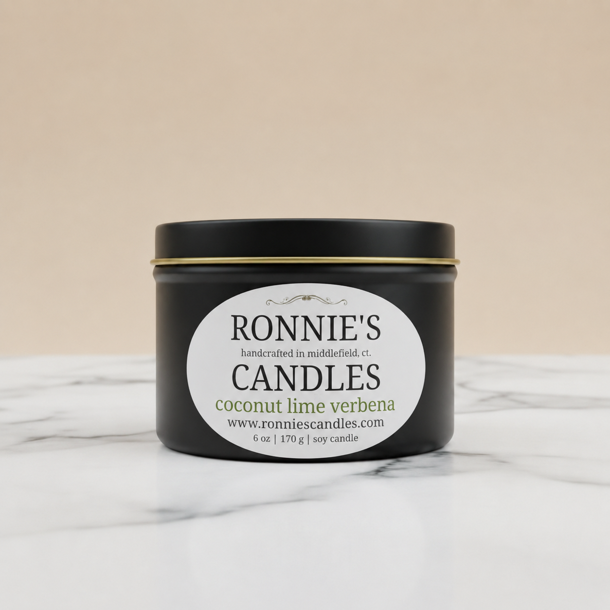 Coconut Lime Verbena 100% Soy Candle