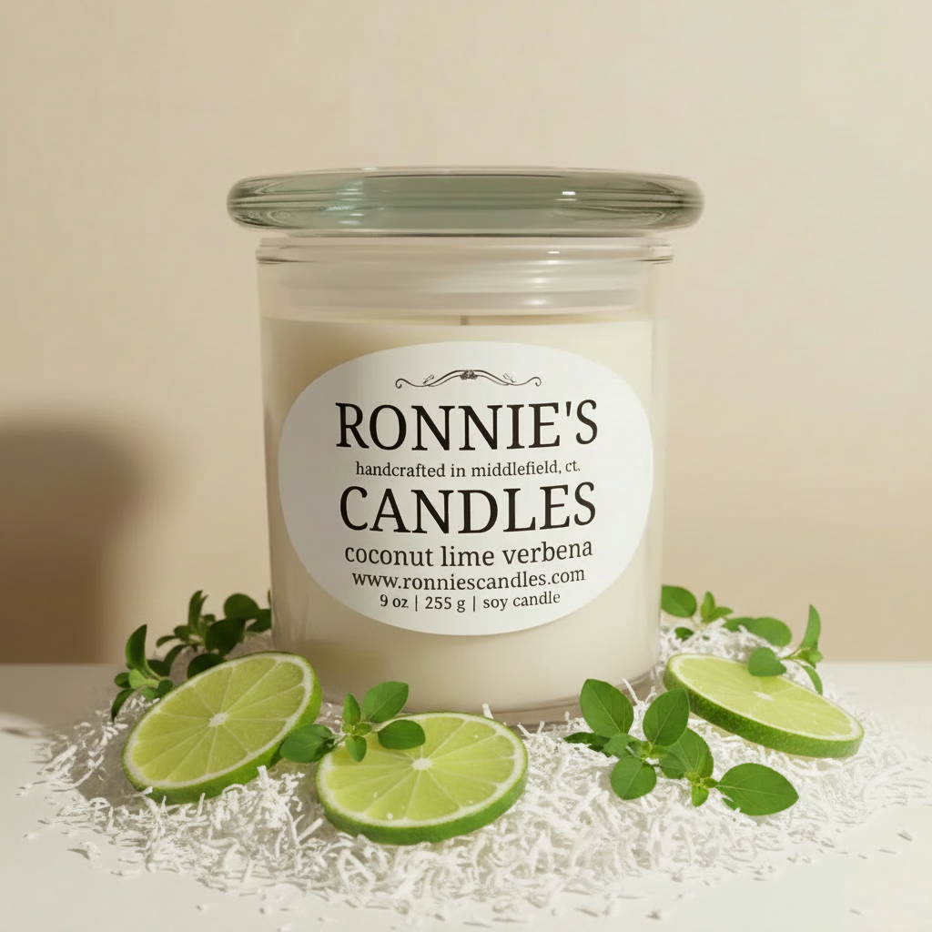 Coconut Lime Verbena 100% Soy Candle