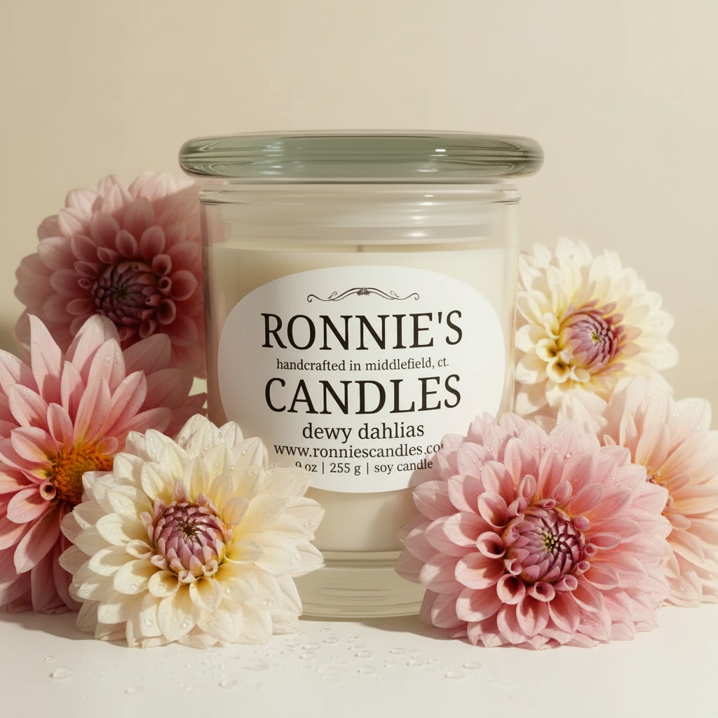 Dewy Dahlias 100% Soy Candle