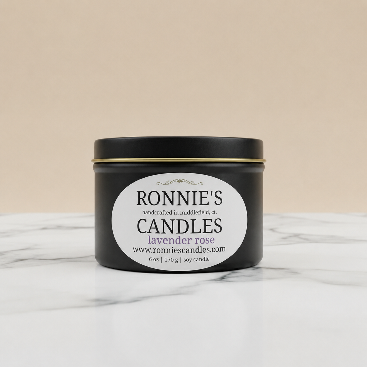 Lavender Rose 100% Soy Candle