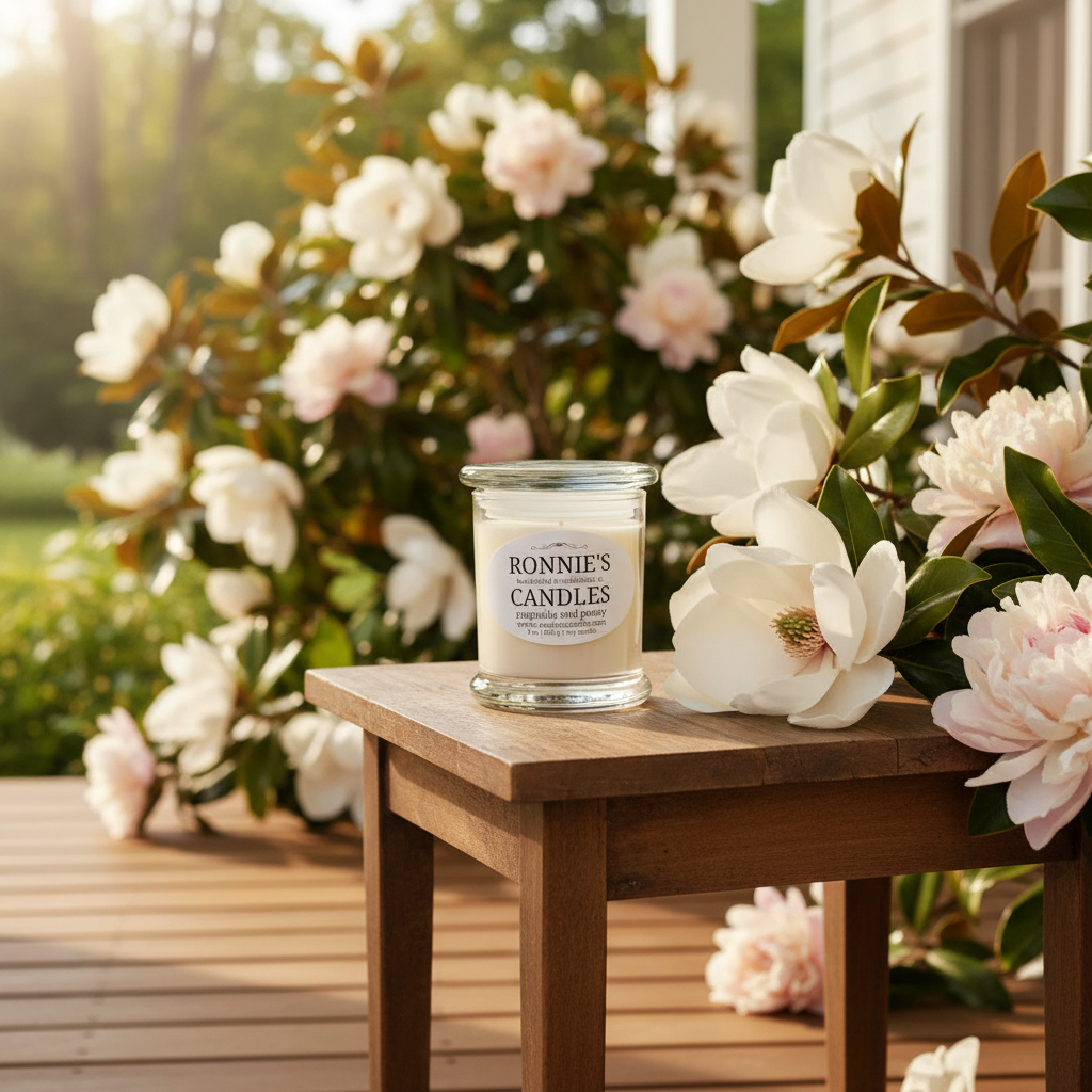 Magnolia and Peony 100% Soy Candle