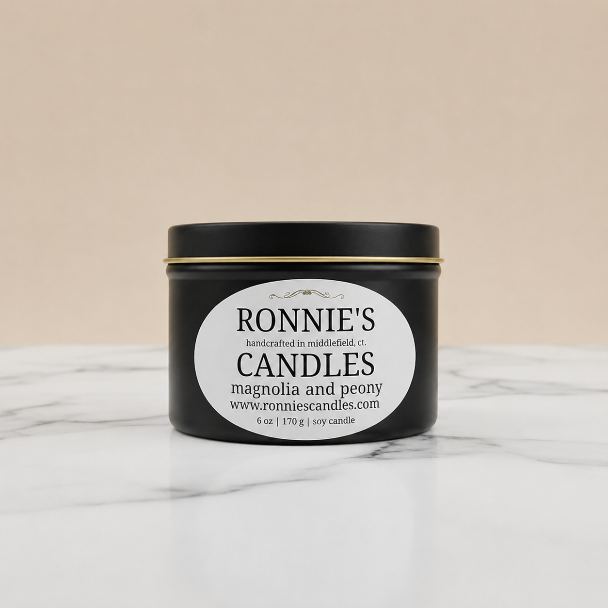 Magnolia and Peony 100% Soy Candle