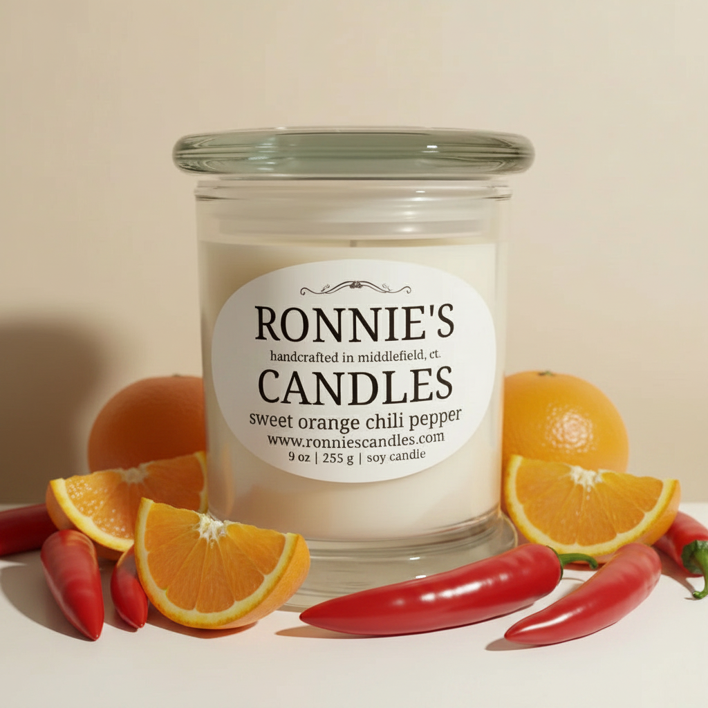 Sweet Orange Chili Pepper 100% Soy Candle